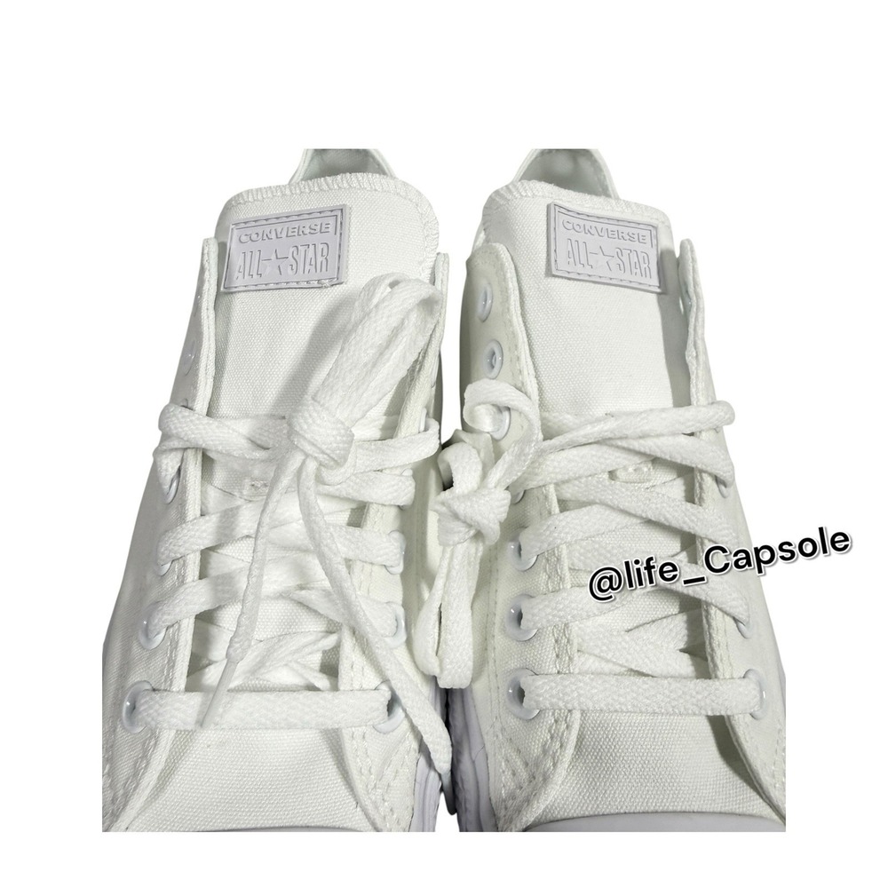 Mens 9 Converse All Star CT OX Sneakers White Casual Shoes Low Top Monochrome - Picture 11 of 15